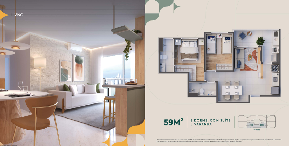 Planta 59 m² Alpha Sun