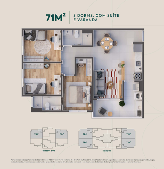 Planta 71 m² Alpha Sun